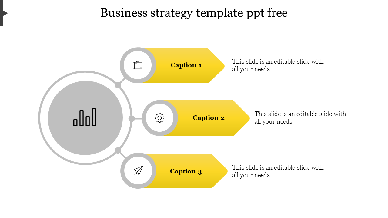 business strategy template ppt free-Yellow